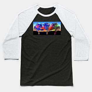 Trees Cartoon Baseball T-Shirt